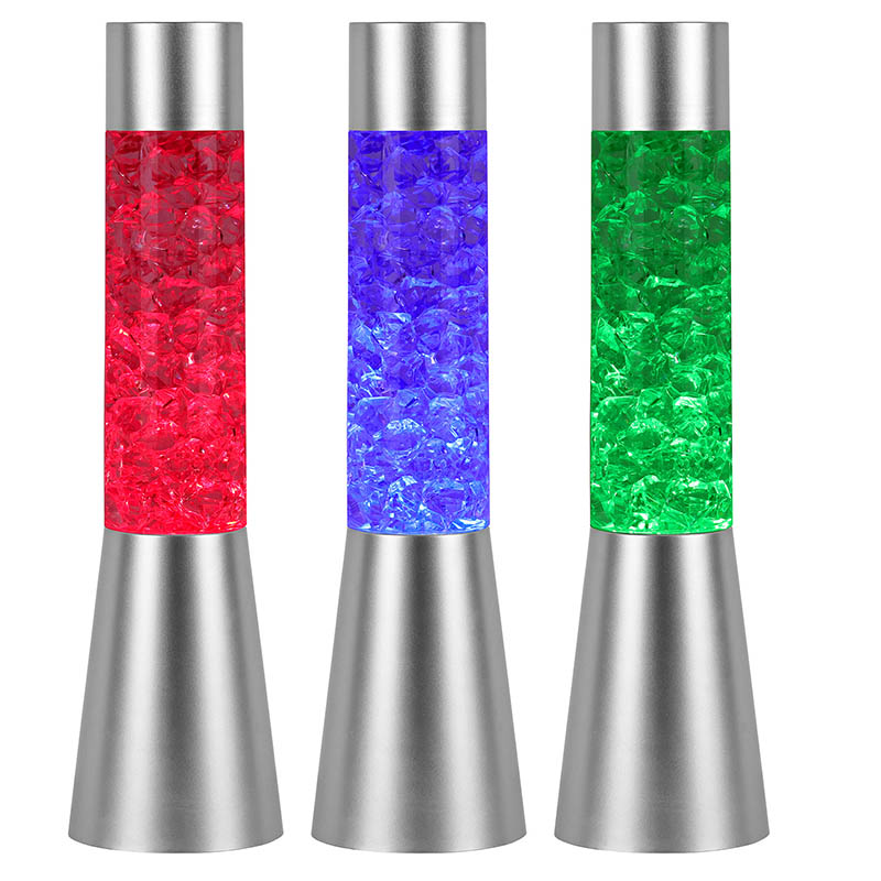 বরফের মতো আকৃতির সাথে রঙ পরিবর্তনকারী তরল গ্লিটার নাইট লাইট