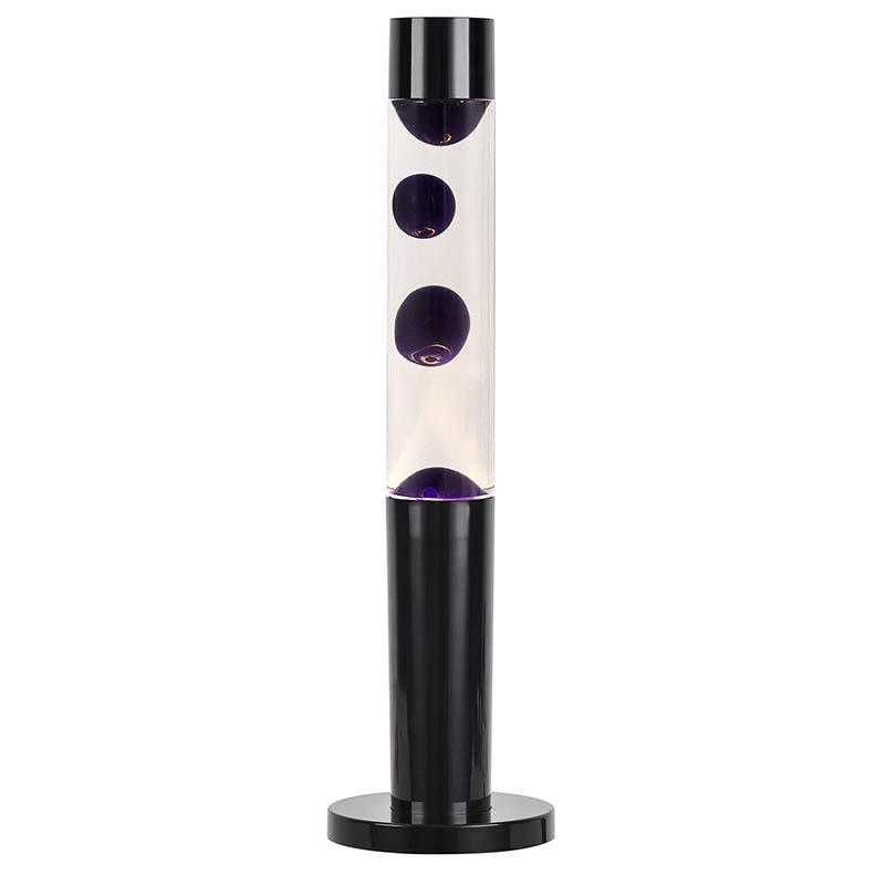 Clear Water Lava Lamp With Black Lava