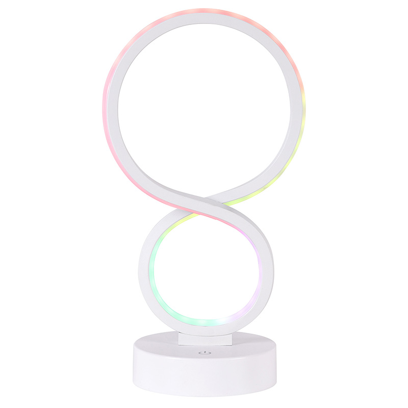 8 শেড সহ আরজিবি আলোর নেতৃত্বাধীন ডেস্ক ল্যাম্প