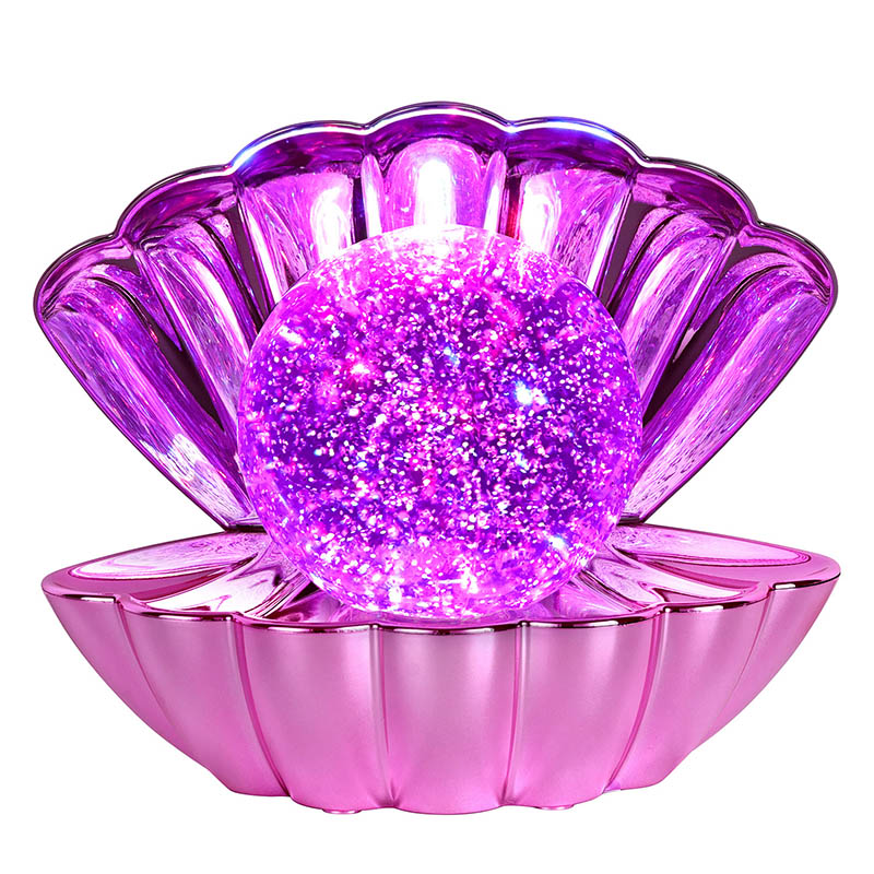 গ্লিটার লিকুইড সহ আরজিবি শেল ল্যাম্প